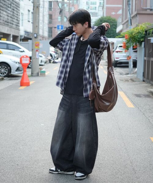COSTUME O’CLOCK(コスチュームオクロック)の「【フード脱着】チェックフードショートスリーブシャツ2 COLOR COOSSH195(シャツ/ブラウス・メンズ・ベージュ/ネイビー・SMALL/MEDIUM/LARGE)」の13枚目の写真