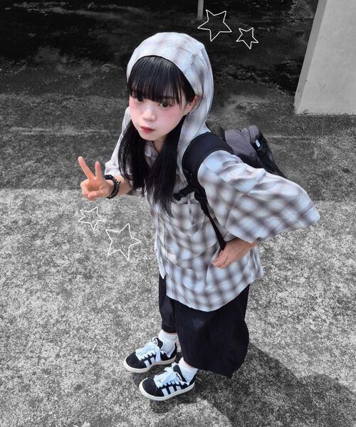 COSTUME O’CLOCK(コスチュームオクロック)の「【フード脱着】チェックフードショートスリーブシャツ2 COLOR COOSSH195(シャツ/ブラウス・メンズ・ベージュ/ネイビー・SMALL/MEDIUM/LARGE)」の3枚目の写真
