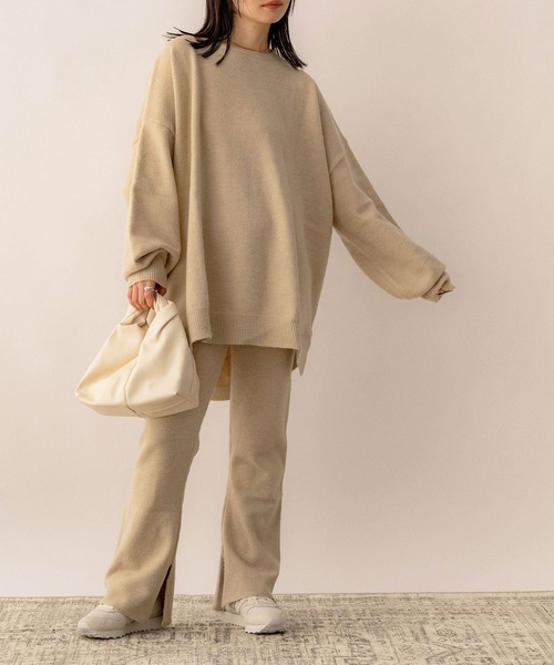 NOAHL（ノアル）の「【NOAHL】ニットフレアパンツ《mayoさんコラボ》（その他パンツ・レディース・チャコール/ベージュ/ブラウン・S/M）」の11枚目の写真