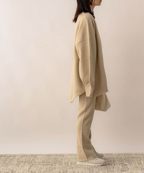 NOAHL（ノアル）の「【NOAHL】ニットフレアパンツ《mayoさんコラボ》（その他パンツ・レディース・チャコール/ベージュ/ブラウン・S/M）」の12枚目の写真