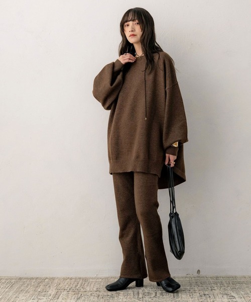 NOAHL（ノアル）の「【NOAHL】ニットフレアパンツ《mayoさんコラボ》（その他パンツ・レディース・チャコール/ベージュ/ブラウン・S/M）」の17枚目の写真
