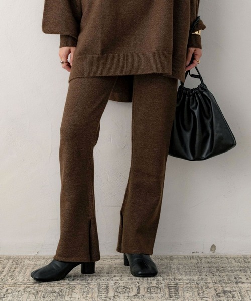 NOAHL（ノアル）の「【NOAHL】ニットフレアパンツ《mayoさんコラボ》（その他パンツ・レディース・チャコール/ベージュ/ブラウン・S/M）」の20枚目の写真