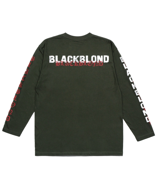 BLACK BLOND(ブラック ブロンド)の「ビビディオーバーラップロゴ長袖Tシャツ(カーキ)(Tシャツ/カットソー・レディース・その他・SMALL/MEDIUM/LARGE/X-LARGE/XX-LARGE/XXX-LARGE)」の2枚目の写真
