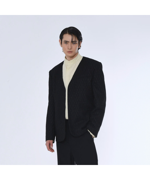 THE BALLON(ザバロン)の「MENS COLLARLESS TAILORED JACKET_BLACK(テーラードジャケット・メンズ・ブラック・FREE)」の5枚目の写真