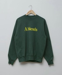 A blends（エイブレンズ）の「A blends 製品染めフロッキープリントスウェットクルーネック（スウェット）」