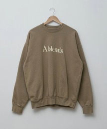 A blends（エイブレンズ）の「A blends 製品染めフロッキープリントスウェットクルーネック（スウェット）」