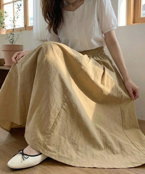 cammie(キャミー)の「Aラインカーゴスカート(スカート・レディース・ベージュ/カーキ/ブラック・M/L)」の11枚目の写真