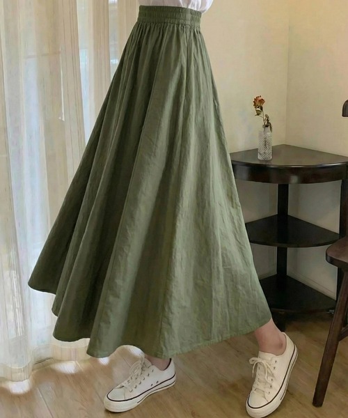 cammie(キャミー)の「Aラインカーゴスカート(スカート・レディース・ベージュ/カーキ/ブラック・M/L)」の14枚目の写真