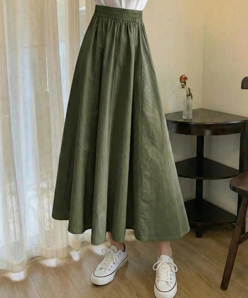 cammie(キャミー)の「Aラインカーゴスカート(スカート・レディース・ベージュ/カーキ/ブラック・M/L)」の15枚目の写真
