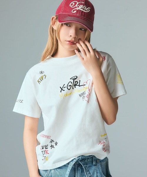 GRAFFITI S/S TEE（Tシャツ/カットソー）｜X-girl（エックスガール）の 