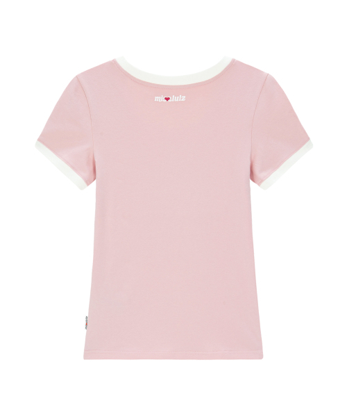 MISSLULZ(ミスルールズ)の「Future Friend Slim Fit T-Shirt Candy Pink(Tシャツ/カットソー・レディース・マルチ/ダークパープル/ストーン・X-SMALL/SMALL/MEDIUM)」の5枚目の写真
