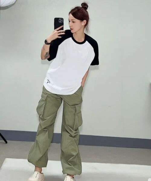 DOLPHIN WAVE APPAREL(ドルフィンウェーブアパレル)の「ドルフィンシリコンプリントラグラン半袖Tシャツブラック(Tシャツ/カットソー・メンズ・その他・MEDIUM/LARGE/X-LARGE)」の6枚目の写真