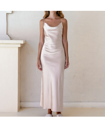 Kristen Gold Satin Slip Dress