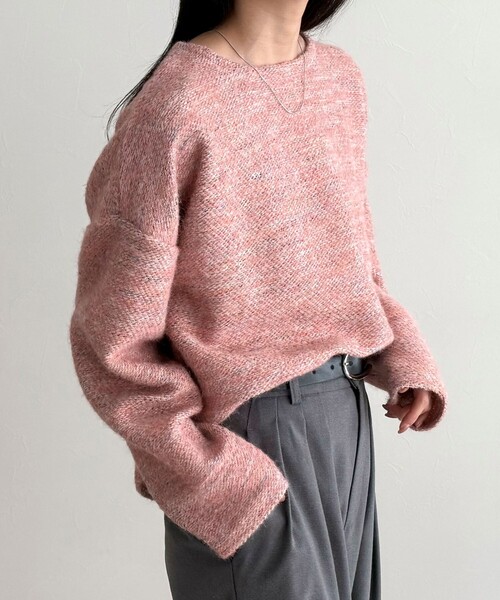 セール】ツィードニットソーコクーンプルオーバー（Tシャツ/カットソー