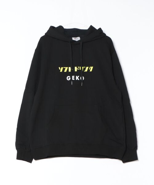 semantic design（セマンティックデザイン）の「WEB限定販売【裏毛スエット ゆったり】YOIDORE 下戸カエル プルパーカー（パーカー・メンズ・グリーン/ブラック・MEDIUM/LARGE/X-LARGE）」の6枚目の写真