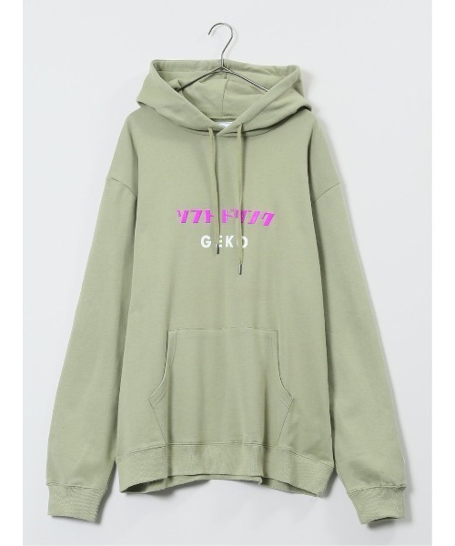 semantic design（セマンティックデザイン）の「WEB限定販売【裏毛スエット ゆったり】YOIDORE 下戸カエル プルパーカー（パーカー・メンズ・グリーン/ブラック・MEDIUM/LARGE/X-LARGE）」の10枚目の写真