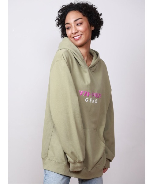 semantic design（セマンティックデザイン）の「WEB限定販売【裏毛スエット ゆったり】YOIDORE 下戸カエル プルパーカー（パーカー・メンズ・グリーン/ブラック・MEDIUM/LARGE/X-LARGE）」の13枚目の写真