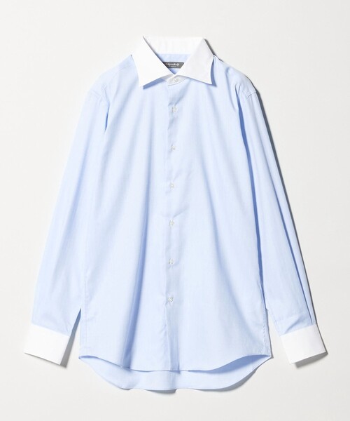 A DAY IN THE LIFE UNITED ARROWS(アデイインザライフユナイテッドアローズ)の「ヘリンボーン クレリック ワイドカラーシャツ-イージーケア-<A DAY IN THE LIFE>(シャツ/ブラウス・メンズ・ライトブルー・39cm/40cm/38cm/41cm/42cm/37cm)」の7枚目の写真