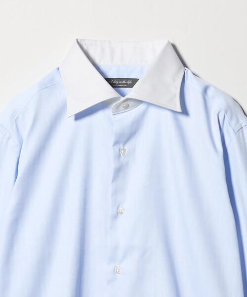 A DAY IN THE LIFE UNITED ARROWS(アデイインザライフユナイテッドアローズ)の「ヘリンボーン クレリック ワイドカラーシャツ-イージーケア-<A DAY IN THE LIFE>(シャツ/ブラウス・メンズ・ライトブルー・39cm/40cm/38cm/41cm/42cm/37cm)」の9枚目の写真
