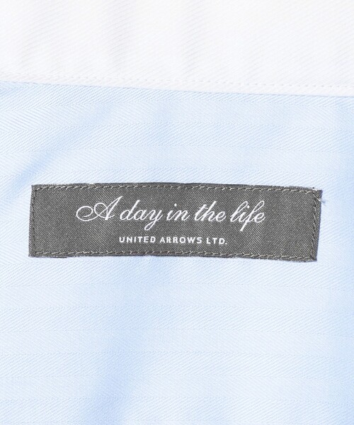 A DAY IN THE LIFE UNITED ARROWS(アデイインザライフユナイテッドアローズ)の「ヘリンボーン クレリック ワイドカラーシャツ-イージーケア-<A DAY IN THE LIFE>(シャツ/ブラウス・メンズ・ライトブルー・39cm/40cm/38cm/41cm/42cm/37cm)」の13枚目の写真