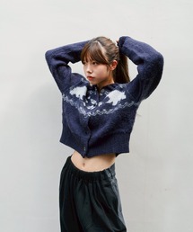 BASICKS（ベイシックス）の「Heart Nordic Short Cardigan（ニット/セーター）」