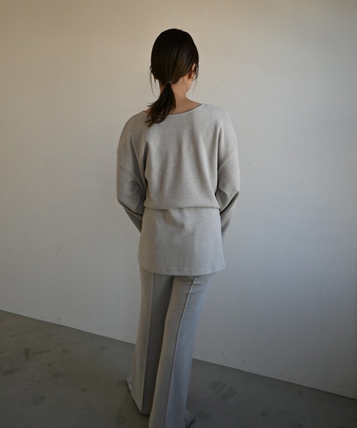 WILLFULLY（ウィルフリー）の「center seam rib flare PT（その他パンツ・レディース・オートミール/グレー系その他/ライム・L/FREE）」の6枚目の写真
