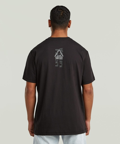 G-STAR(ジースター)の「Layered Back Graphic T-Shirt/ミリタリーディテールバックグラフィックTシャツ(Tシャツ/カットソー・メンズ・ホワイト/ダークブラック・X-SMALL/SMALL/MEDIUM/LARGE/X-LARGE)」の2枚目の写真