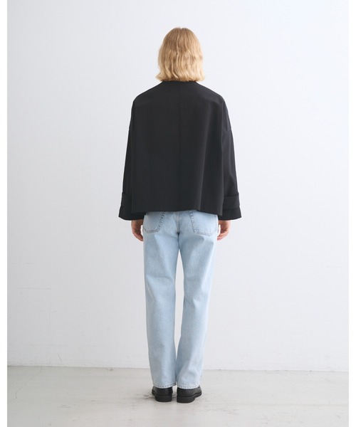 Traditional Weatherwear(トラディショナルウェザーウェア)の「MALTON N/C SHORT(ステンカラーコート・レディース・ブルー系その他7/ブラック/ベージュ系その他・34/32/30)」の6枚目の写真