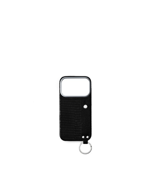 iPhone 17 Pro) ハンドル付き バックカバーケース リザードエンボス