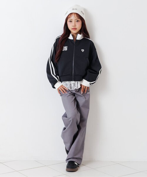 algy（アルジー）の「トラックジャケット_ジュニア対応（ブルゾン・キッズ・ピンク/ネイビー/アイボリー・160/150/140/130）」の15枚目の写真