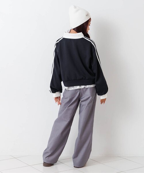 algy（アルジー）の「トラックジャケット_ジュニア対応（ブルゾン・キッズ・ピンク/ネイビー/アイボリー・160/150/140/130）」の14枚目の写真