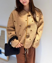 Brown Dot Boa Jacket