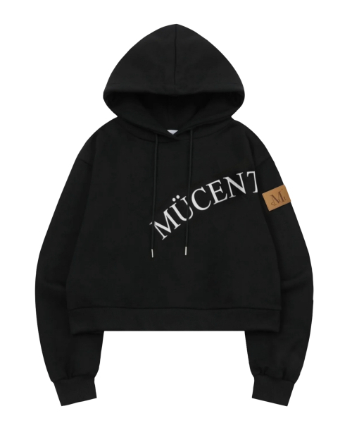 MUCENT（ムセント）の「レザーポイントフードティー 男女共用 (2カラー)（パーカー・レディース・グレー/ブラック・L/S）」の6枚目の写真