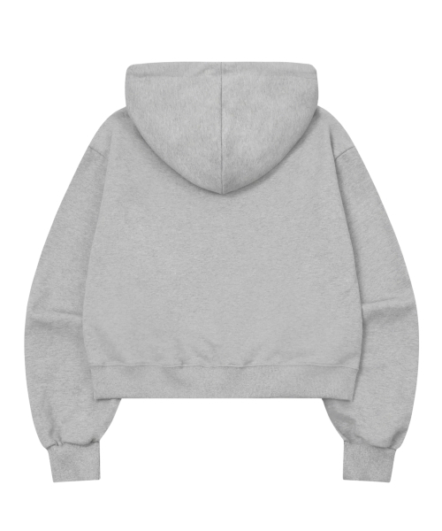 MUCENT（ムセント）の「レザーポイントフードティー 男女共用 (2カラー)（パーカー・レディース・グレー/ブラック・L/S）」の9枚目の写真