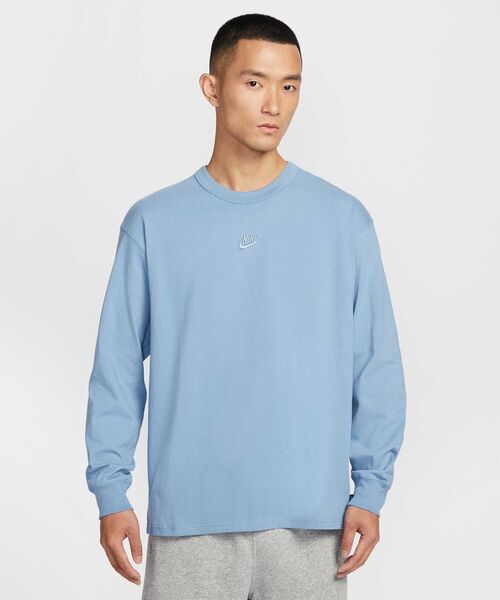 NIKE(ナイキ)の「ナイキ スポーツウェア プレミアム エッセンシャル メンズ ロングスリーブ Tシャツ / Nike Sportswear Premium Essentials Men's Long-Sleeve T-Shirt IH1128-486 Work Blue(Tシャツ/カットソー・メンズ・ブルー系その他・L/M/S/2XL/XL)」の1枚目の写真