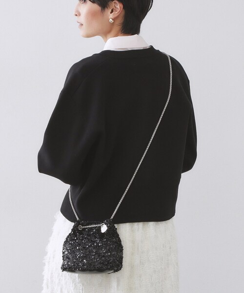 OPAQUE.CLIP（オペークドットクリップ）の「【2WAY】スパンコールミニショルダー（ショルダーバッグ・レディース・ブラック/グレー・00）」の3枚目の写真