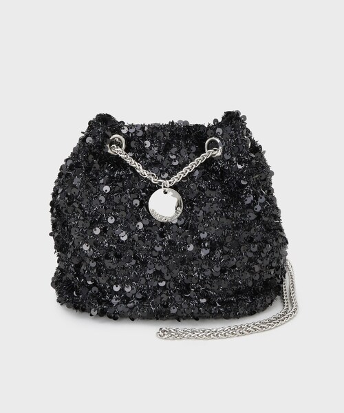 OPAQUE.CLIP（オペークドットクリップ）の「【2WAY】スパンコールミニショルダー（ショルダーバッグ・レディース・ブラック/グレー・00）」の7枚目の写真