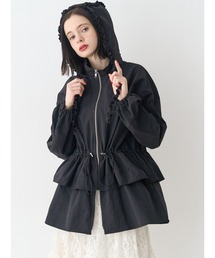 jouetie（ジュエティ）の「フリルマウンテンブルゾン フード付き（ナイロンジャケット）」