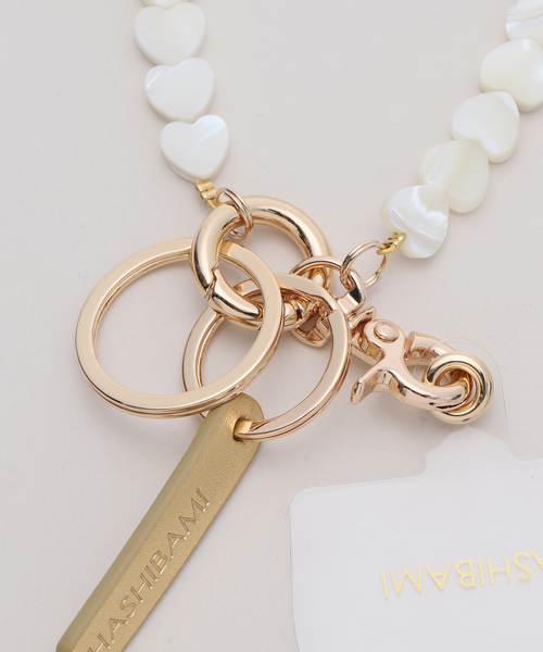 Spick & Span（スピックアンドスパン）の「HASHIBAMI / ハシバミ シェルハートスマホストラップ（その他小物・レディース・ホワイト・FREE）」の6枚目の写真