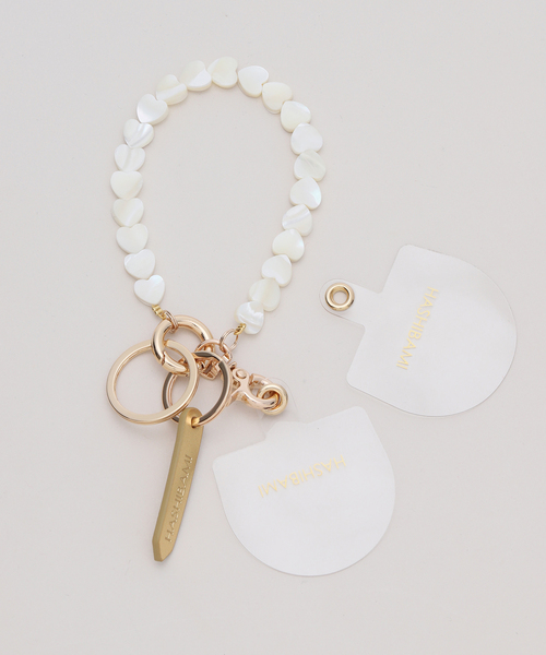 Spick & Span（スピックアンドスパン）の「HASHIBAMI / ハシバミ シェルハートスマホストラップ（その他小物・レディース・ホワイト・FREE）」の8枚目の写真