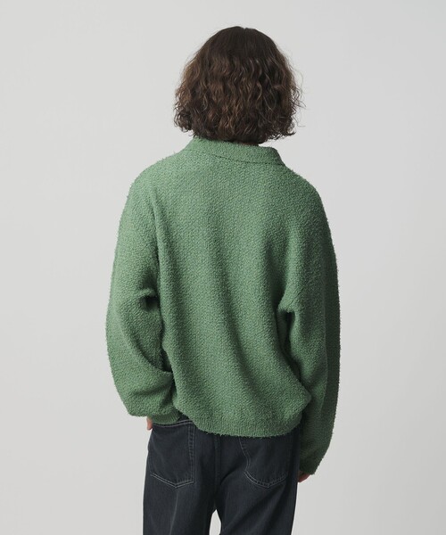 コットン ナイロン カールヤーン ポロシャツ（ニット/セーター