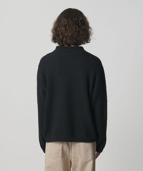 MONKEY TIME(モンキータイム)の「コットン ナイロン カールヤーン ポロシャツ(ニット/セーター・メンズ・ケリーグリーン/ブラック・XL/L/M/S)」の7枚目の写真