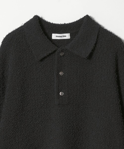 MONKEY TIME(モンキータイム)の「コットン ナイロン カールヤーン ポロシャツ(ニット/セーター・メンズ・ケリーグリーン/ブラック・XL/L/M/S)」の13枚目の写真