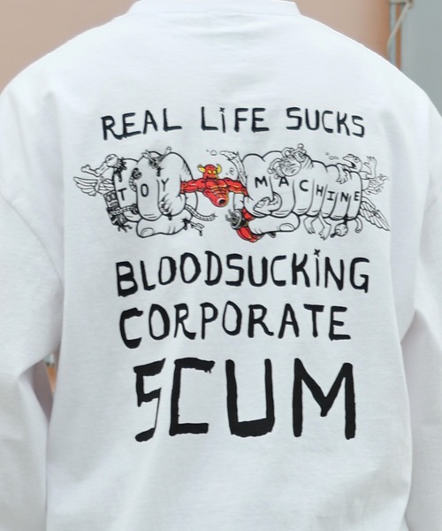 TOY　MACHINE（トイ　マシーン）の「TOY MACHINE/トイマシーン 長袖 Tシャツ ロンT バックプリント MTMPGLT6（Tシャツ/カットソー・メンズ・ブラック/ホワイト・M/XL/L）」の13枚目の写真