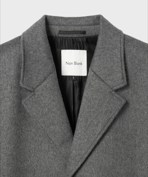 NONBLANK(ノンブランク)の「オーバーサイズフィットシングルコート_MELANGE GREY(チェスターコート・メンズ・グレー・XL/M/L)」の3枚目の写真