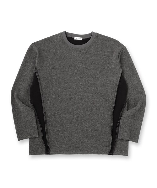 tk.TAKEO KIKUCHI（ティーケータケオキクチ）の「アルチザンカットフクレジャカードカットソー（Tシャツ/カットソー・メンズ・ブラック/チャコールグレー/ホワイト・02/03）」の4枚目の写真