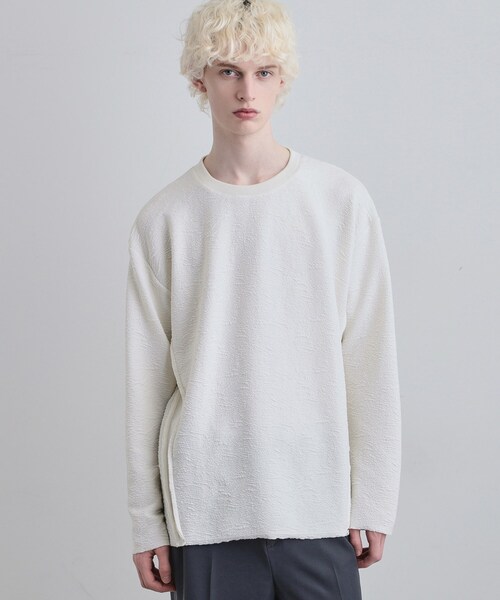 tk.TAKEO KIKUCHI（ティーケータケオキクチ）の「アルチザンカットフクレジャカードカットソー（Tシャツ/カットソー・メンズ・ブラック/チャコールグレー/ホワイト・02/03）」の5枚目の写真