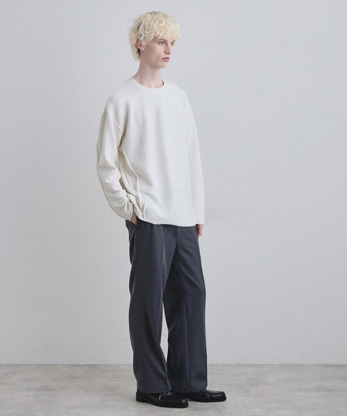 tk.TAKEO KIKUCHI（ティーケータケオキクチ）の「アルチザンカットフクレジャカードカットソー（Tシャツ/カットソー・メンズ・ブラック/チャコールグレー/ホワイト・02/03）」の6枚目の写真