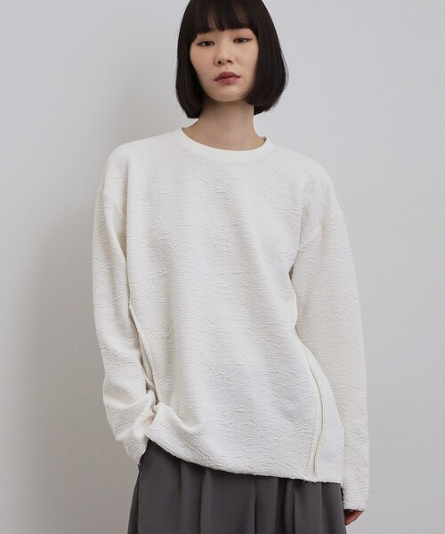 tk.TAKEO KIKUCHI（ティーケータケオキクチ）の「アルチザンカットフクレジャカードカットソー（Tシャツ/カットソー・メンズ・ブラック/チャコールグレー/ホワイト・02/03）」の8枚目の写真