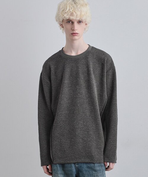 tk.TAKEO KIKUCHI（ティーケータケオキクチ）の「アルチザンカットフクレジャカードカットソー（Tシャツ/カットソー・メンズ・ブラック/チャコールグレー/ホワイト・02/03）」の14枚目の写真